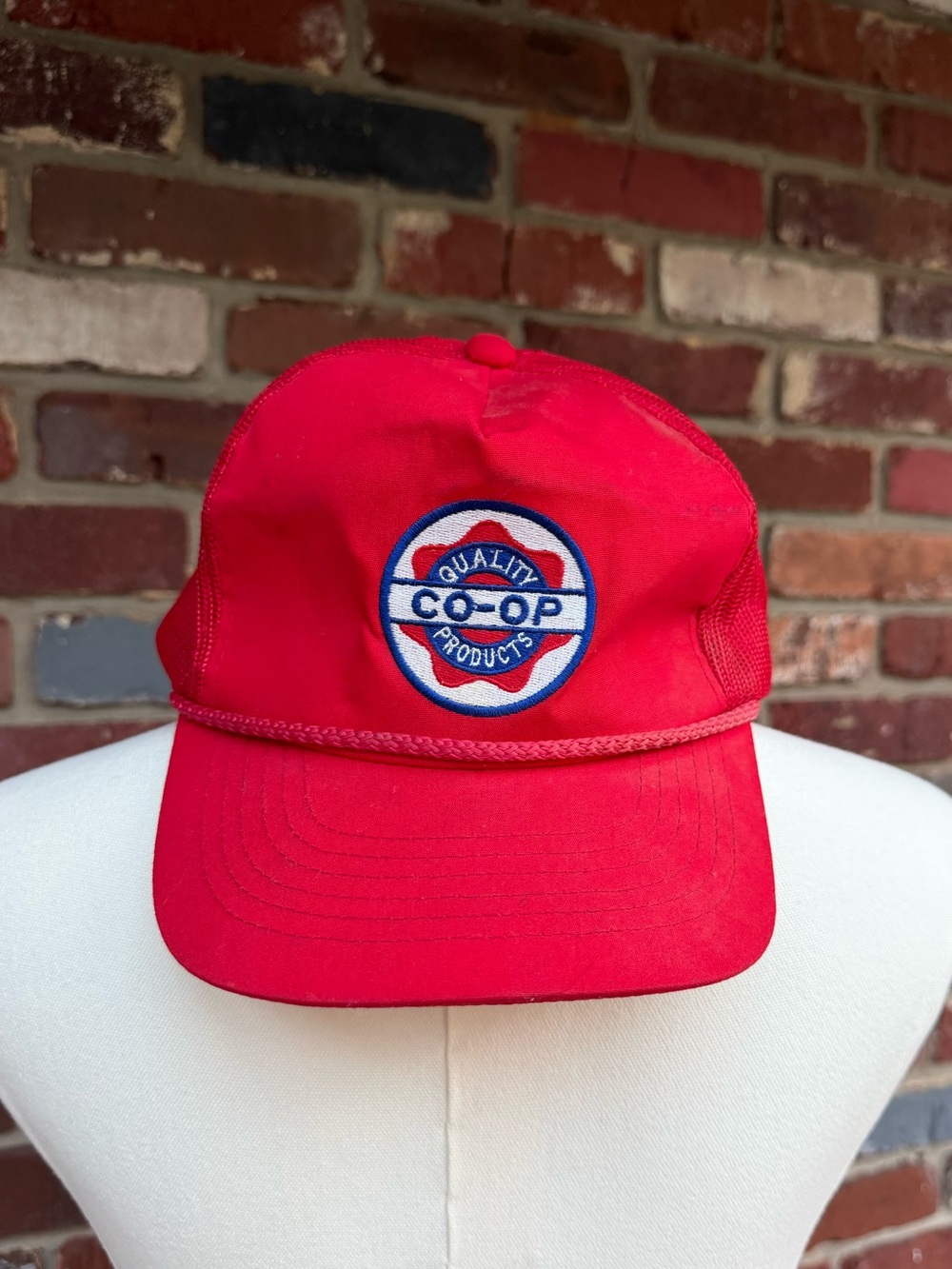 Vintage 1980s Red CO-OP Trucker Rope Hat | Headliner by Vernon Snapback